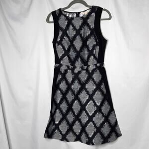 Creative Commune Women's Sleeveless Metallic Dress Black/Silver Small